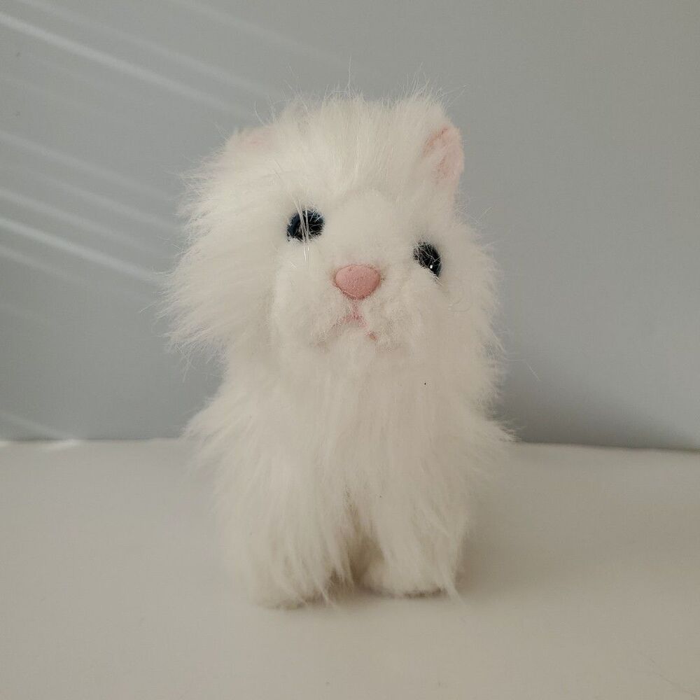 Ganz Webkinz White Stuffed Plush Soft Persian Toy Cat Blue Eyes 7 IN